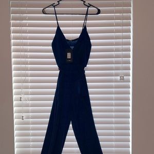 Navy Blue Fashion Nova Jumpsuit- Size Small